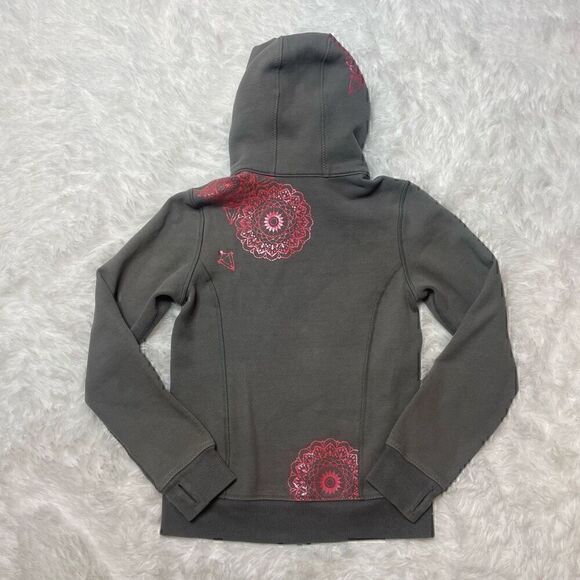 Ivivva Girls Size 10 Gray Pink Full Zip Scuba Hoodie SweatshirtâJacketâCoat - Picture 13 of 13